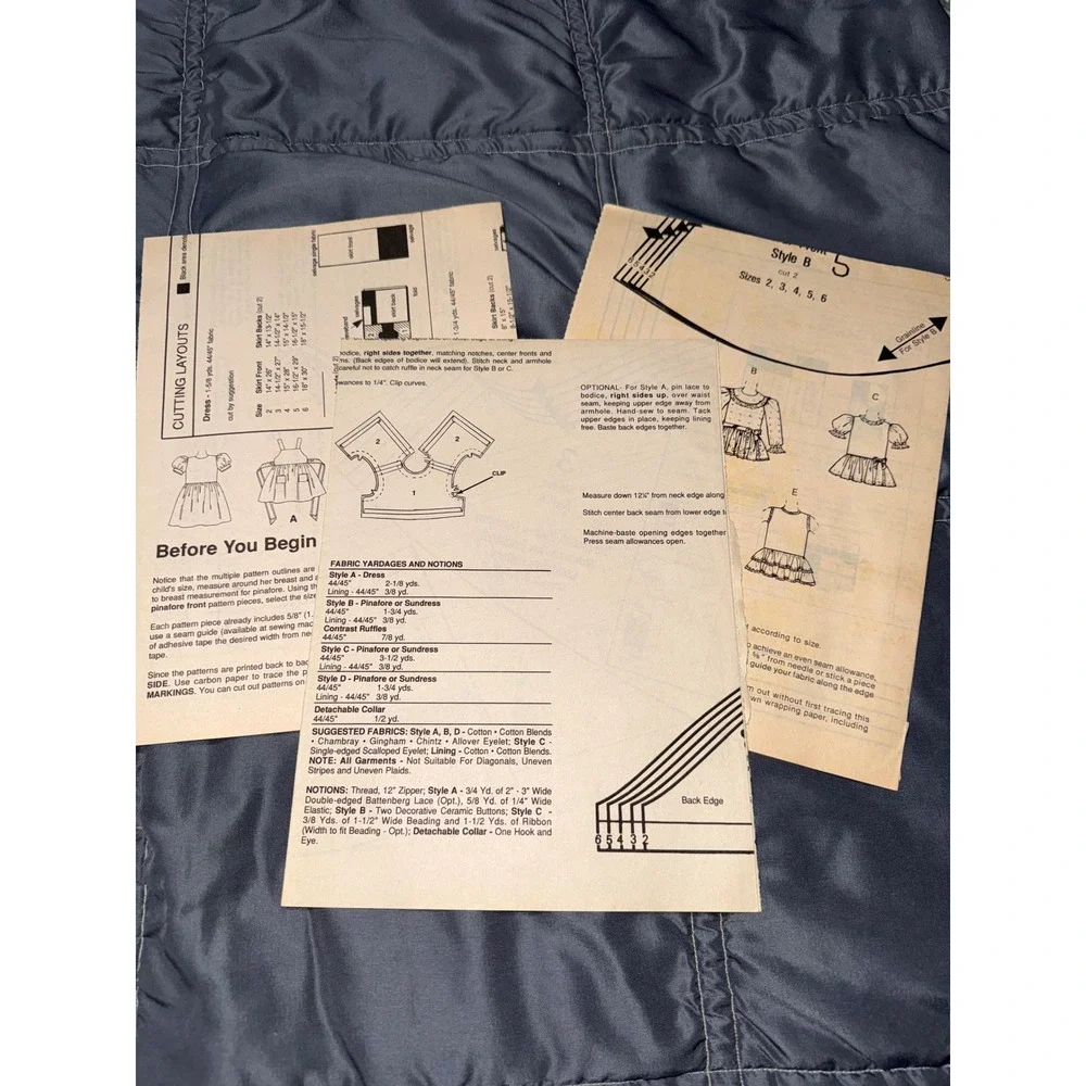 Vtg Woman's Day McCall Pattern Co Childrens Dress Sewing Instructions Sizes 2-6